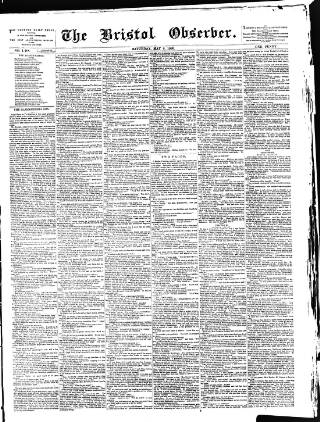 cover page of Bristol Observer published on May 8, 1886