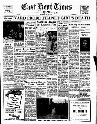 cover page of East Kent Times and Mail published on May 8, 1957