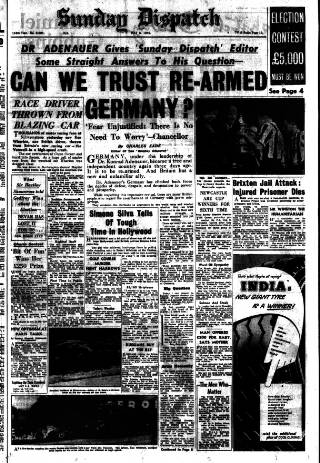 cover page of Weekly Dispatch (London) published on May 8, 1955