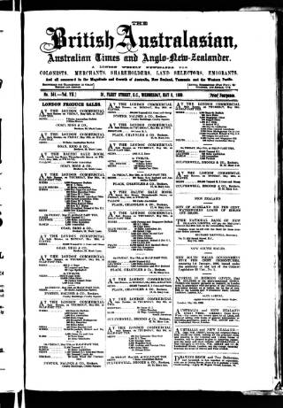 cover page of British Australasian published on May 8, 1889