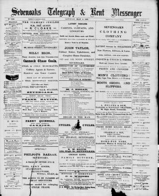 cover page of Kent Messenger published on May 8, 1897