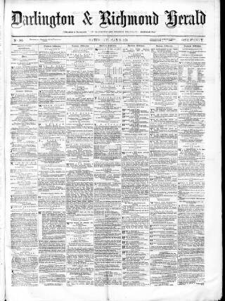 cover page of Darlington & Richmond Herald published on May 9, 1874