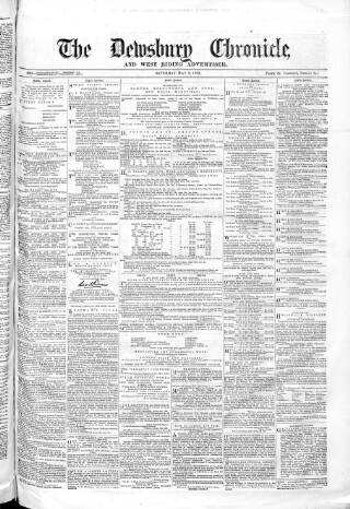 cover page of Dewsbury Chronicle and West Riding Advertiser published on May 8, 1875