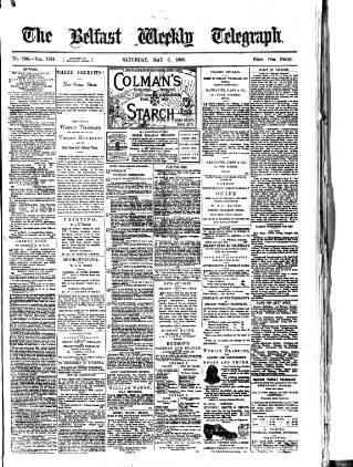 cover page of Belfast Weekly Telegraph published on May 8, 1880