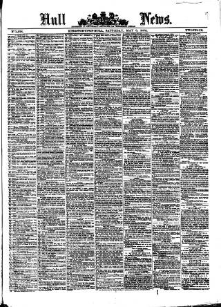 cover page of Hull Daily News published on May 8, 1875