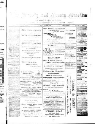 cover page of Llanelly and County Guardian and South Wales Advertiser published on May 8, 1890