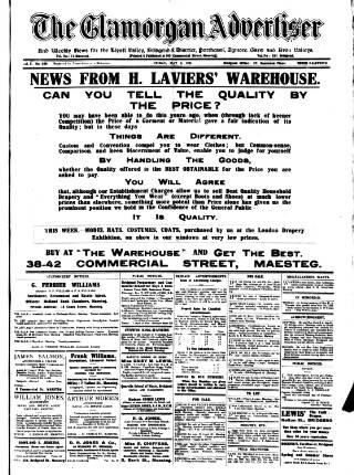 cover page of Glamorgan Advertiser published on May 9, 1924