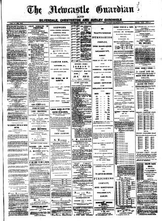 cover page of Newcastle Guardian and Silverdale, Chesterton and Audley Chronicle published on May 9, 1885