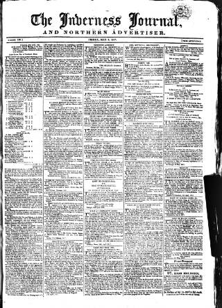 cover page of Inverness Journal and Northern Advertiser published on May 9, 1817