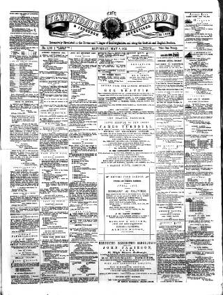cover page of Teviotdale Record and Jedburgh Advertiser published on May 8, 1875