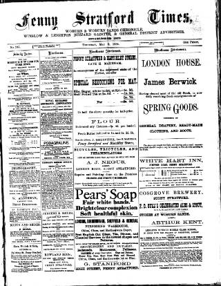 cover page of North Bucks Times and County Observer published on May 8, 1884