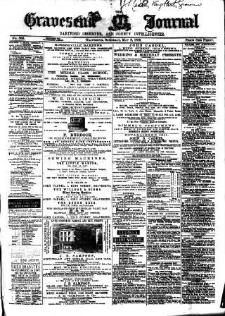 cover page of Gravesend Journal published on May 8, 1875