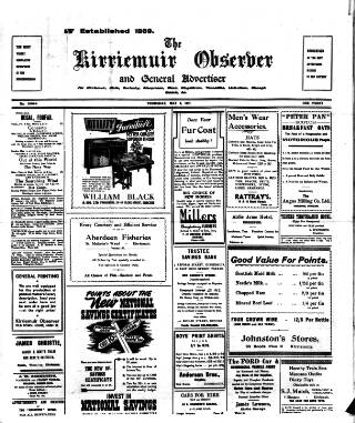cover page of Kirriemuir Observer and General Advertiser published on May 8, 1947