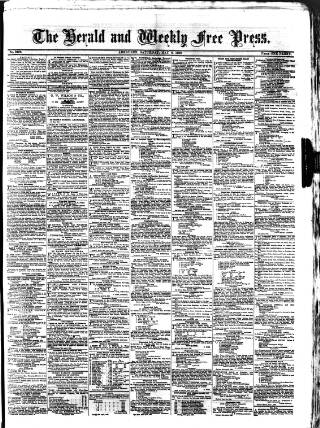 cover page of Weekly Free Press and Aberdeen Herald published on May 8, 1880