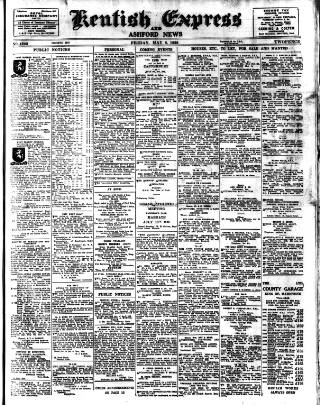 cover page of Kentish Express published on May 8, 1936