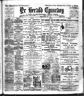 cover page of Herald Cymraeg published on May 8, 1900