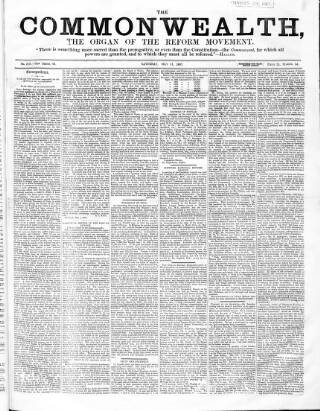 cover page of British Miner and General Newsman published on May 11, 1867