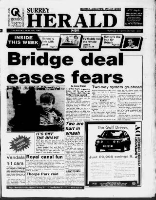 cover page of Surrey Herald published on May 9, 1991
