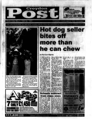 cover page of Croydon Post published on May 6, 1998
