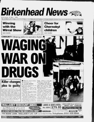 cover page of Birkenhead News published on May 8, 1996