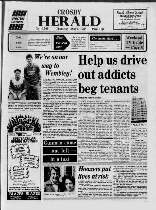 cover page of Crosby Herald published on May 8, 1986