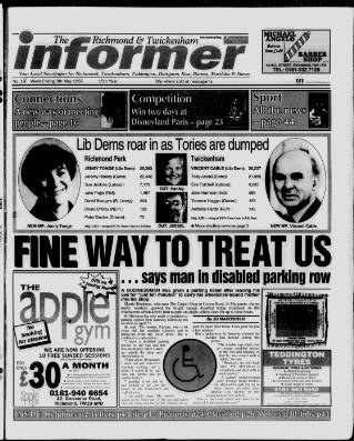 cover page of Richmond Informer published on May 9, 1997