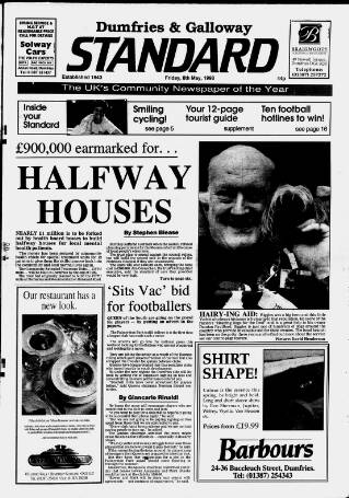 cover page of Dumfries and Galloway Standard published on May 8, 1998