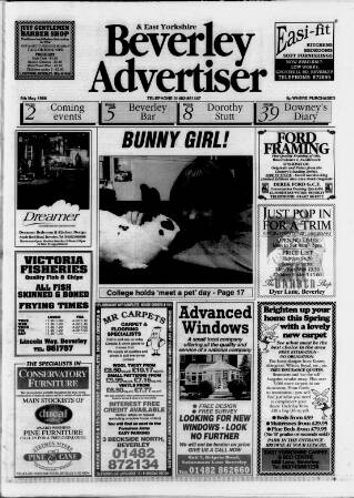 cover page of Beverley Advertiser published on May 8, 1998