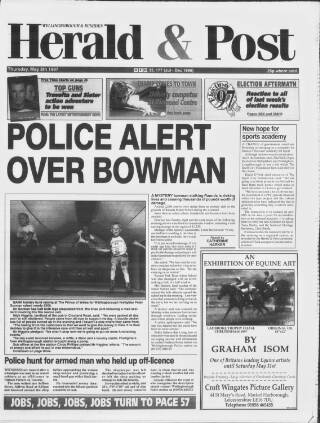 cover page of Wellingborough & Rushden Herald & Post published on May 8, 1997