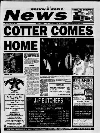 cover page of Weston & Worle News published on May 8, 1997