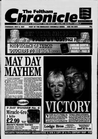 cover page of Feltham Chronicle published on May 8, 1997