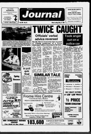 cover page of Frome Journal published on May 9, 1987