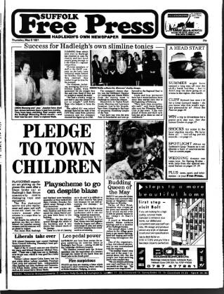 cover page of Suffolk and Essex Free Press published on May 9, 1991