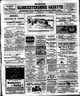 cover page of South Gloucestershire Gazette published on May 8, 1914