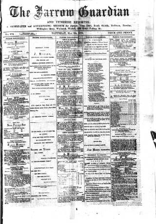 cover page of Jarrow Guardian and Tyneside Reporter published on May 8, 1875