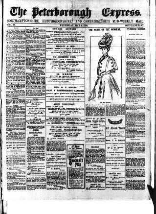 cover page of Peterborough Express published on May 9, 1906
