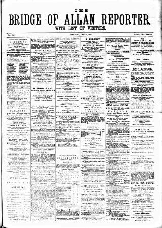 cover page of Bridge of Allan Reporter published on May 8, 1886