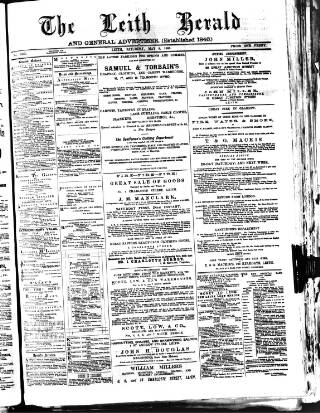cover page of Leith Herald published on May 8, 1886