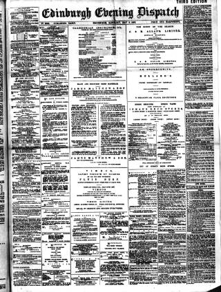 cover page of Edinburgh Evening Dispatch published on May 8, 1897