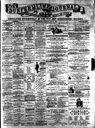 cover page of Dunfermline Journal published on May 8, 1880