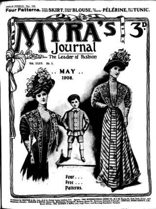 cover page of Myra's Journal of Dress and Fashion published on May 1, 1908
