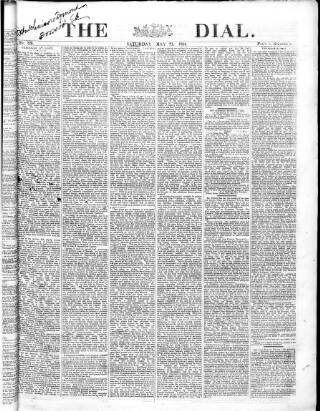 cover page of Dial published on May 21, 1864