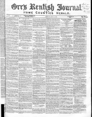 cover page of Orr's Kentish Journal published on May 12, 1866
