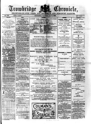 cover page of Trowbridge Chronicle published on May 8, 1880
