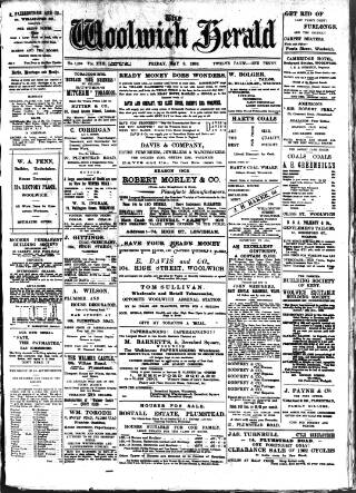 cover page of Woolwich Herald published on May 8, 1903