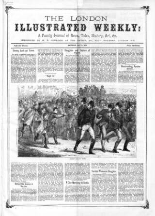 cover page of London Illustrated Weekly published on May 9, 1874