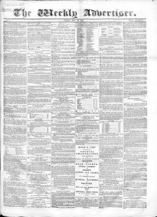 cover page of Weekly Advertiser published on May 21, 1865
