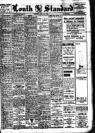 cover page of Louth Standard published on May 8, 1926
