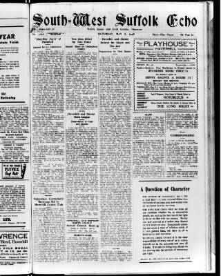 cover page of Haverhill Echo published on May 8, 1948
