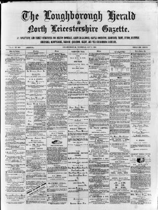 cover page of Loughborough Herald & North Leicestershire Gazette published on May 8, 1884